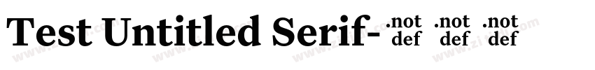 Test Untitled Serif字体转换